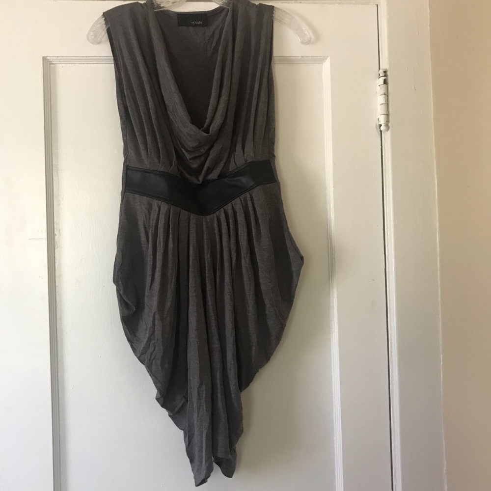 Unique Hypnotik 80s Style Dress Grey-XS